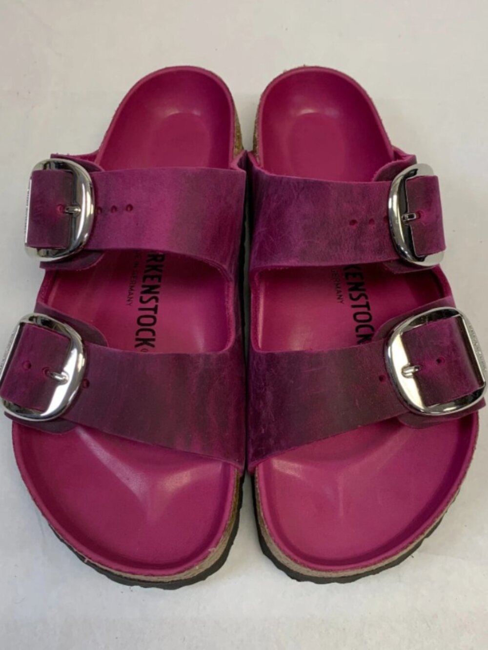 Birkenstock Arizona Big Buckle Fuchsia Oiled Leather Exquisite Footbed Regular